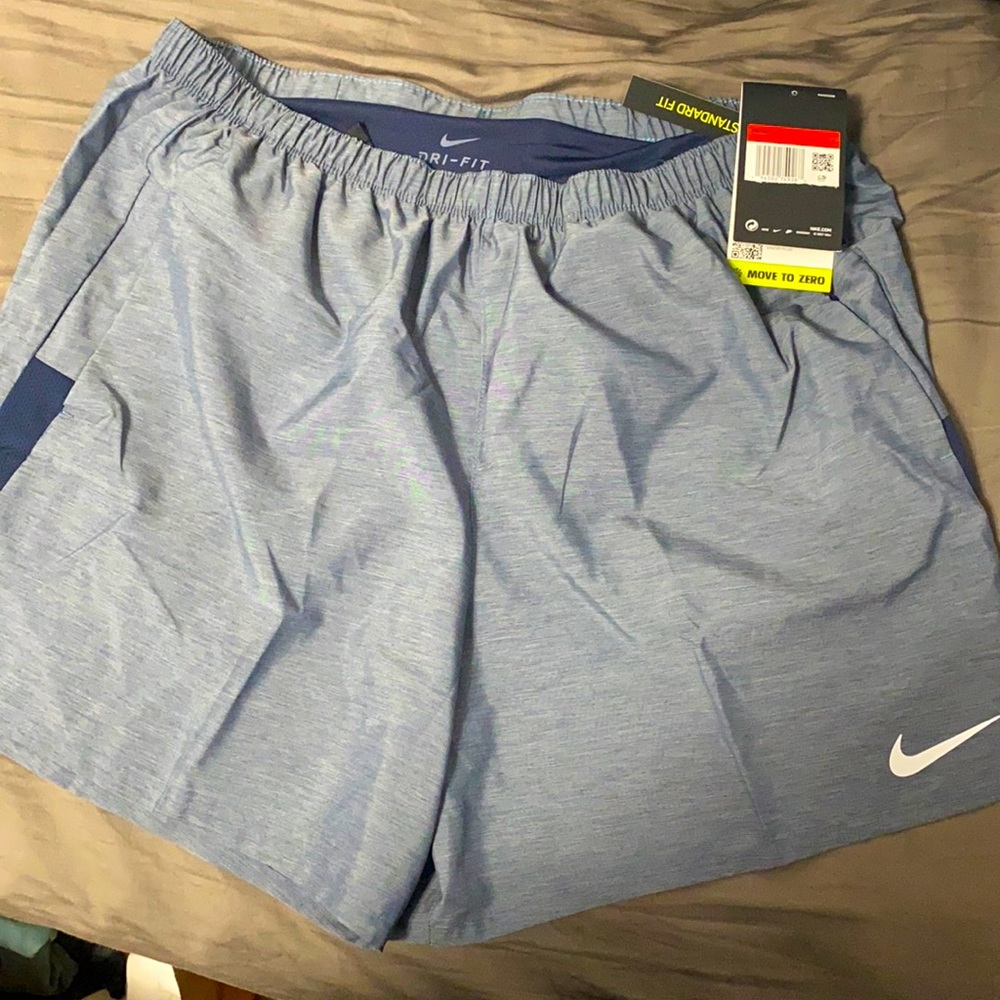 Nike shorts athletic! Brand new!!! Size Large color blue and grey.